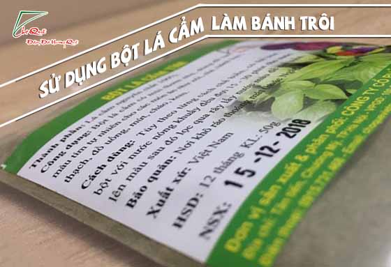 Sử dụng bột lá cẩm làm bánh trôi